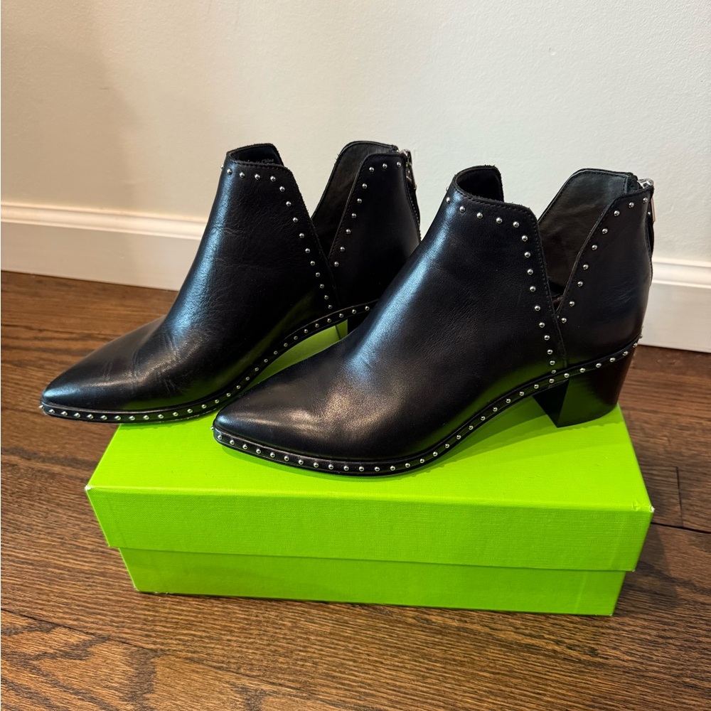 Black Studded Ankle Boots